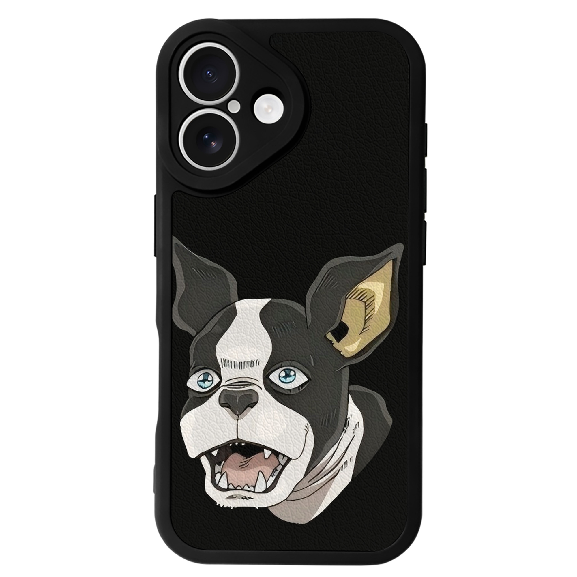 （画像用） ジョジョの奇妙な冒険 イギー JoJo's Bizarre Adventure Iggy 【iPhone 16シリーズ対応】シリコンスマホケース（レザー調） 材質：シリコン